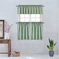 thumbnail image 1 of 3 Pcs Tier Curtain Valance Set, Rod Pocket Waterproof Waffle Weave Textured Short Curtain Valance, 1 of 9