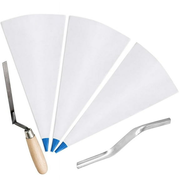 3 Pcs Tile Grout Masonry Mortar Bag with Brick Jointer and Pointers, Caulking for Installation