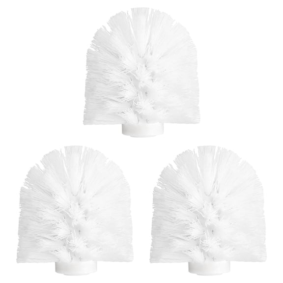Uxcell 3Pcs Toilet Bowl Brush Replacement Head 12mm, Toilet Scrub Brush Cleaning Round Ball Shaped Toilet Brushes Head White