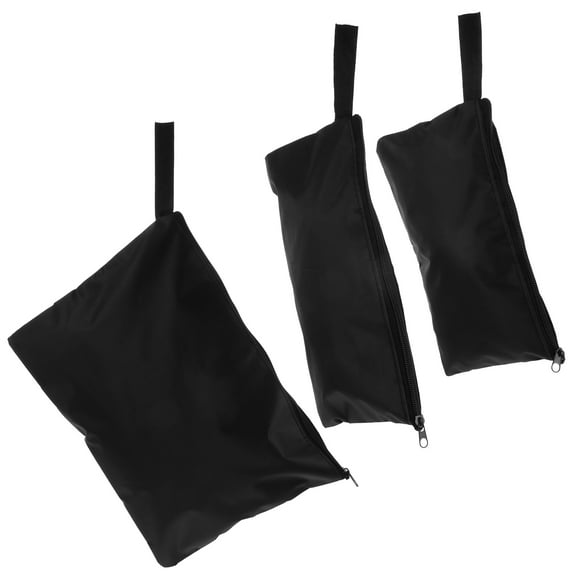 BEADCEST 3Pcs Large Capacity Toolkit Oxford Cloth Tool Bags Waterproof Durable Storage Pouches Black