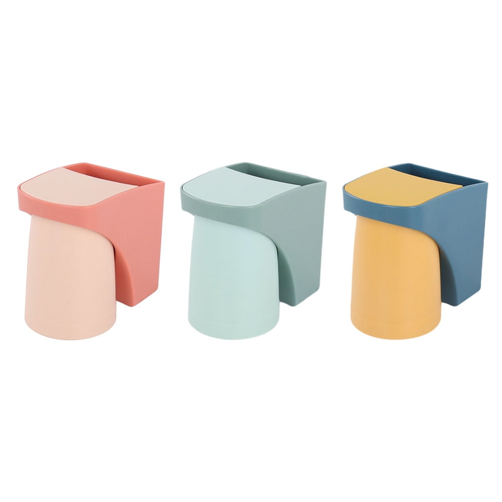 3 Pcs Toothbrush Stand Gargle Cup Holder Toothpaste Dispenser Rack with