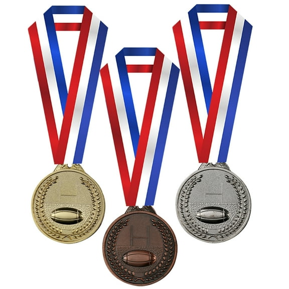 3 Pcs Top Medals for Awards Silver and Copper Football Alloy Child
