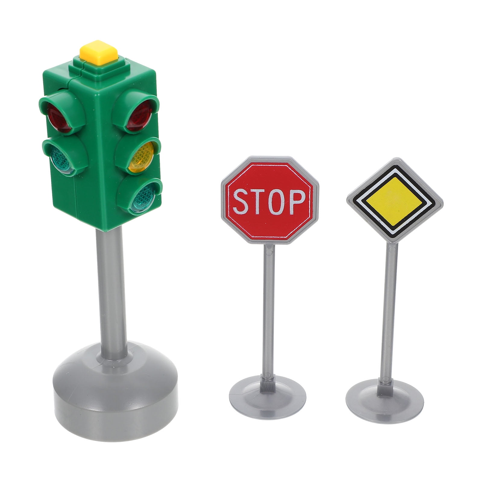 3 Pcs Traffic Signal Toy Mini Educational Toys Children Model Stoplight