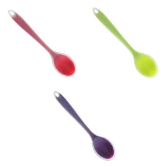 3 Pcs Translucent Silicone Soup Spoons 8 Inch Tablespoons &