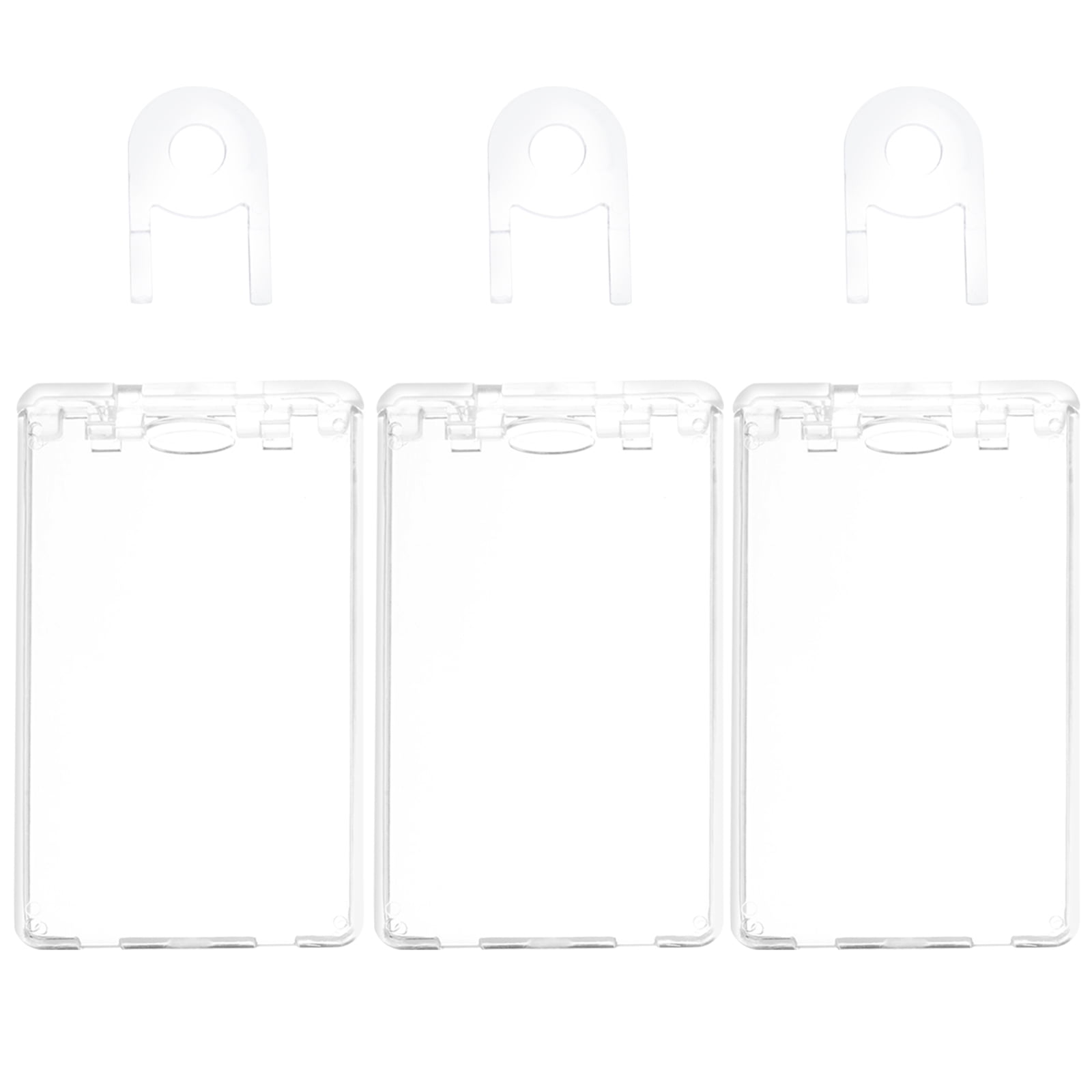 3 Pcs Transparent Card Holder Id Badge Protector Badges Shoopati Cards