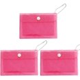 3 Pcs Transparent Card Holder Keychain Wallet Small Coin Purse Mini