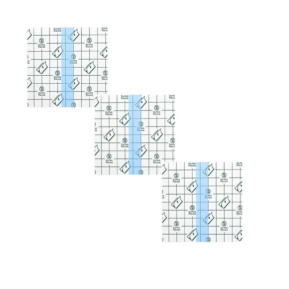 3 Pcs Transparent Stretch Adhesive Bandage, Waterproof Clear Film Dressing Bandages, Adhesive Bandages Shower Shield Dressing Tape for Tattoos Swimming Showering, 3.94x3.94 Inch, White