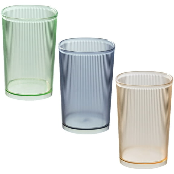 3 Pcs Transparent Teeth Cleaning Cup Brushing Tooth Cups Bathroom Mugs Plastic Glass Clear Tumblers Travel