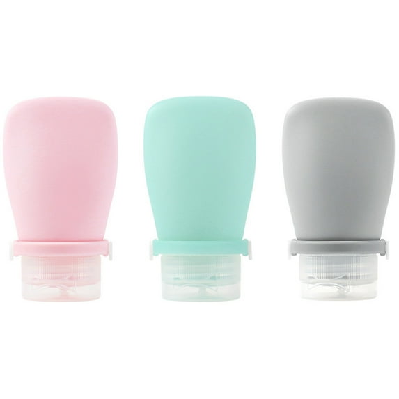 3 Pcs Travel Bottles Set,60ML Travel Bottles & Containers,Small Mini Empty Plastic Squeeze Bottles for Travel Toiletries,Shampoo and Conditioner
