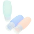 thumbnail image 1 of ifundom Travel Toiletry Bottles Set of 3, Assorted Colors, Leak-Proof, Smooth Interior and Exterior for Travel and Camping, 1 of 6