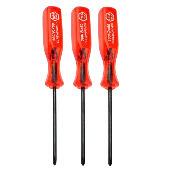 PartyKindom 3Pcs Triangle Y Tip Screwdriver Set for Ds and Gameboy Red