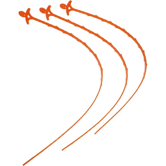 3 Pcs Unclog Cleaning Tool Duct Cleaning Tools Toilet Sink Hair Unclogging Tool Drain Hair Clog Opener Sewer Hair Snake Abs Orange Sink Clog Remover Drain Clog Remover for Sink