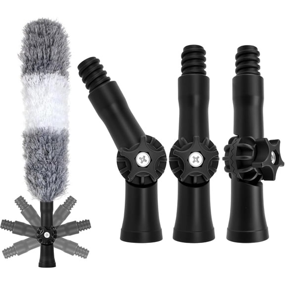 3 Pcs Universal Joint Angle Adaptor for Telescoping Extension Pole, Rotatable, American Thread, Heavy Duty Pole Fits for Duster, Cleaning, Painting & More