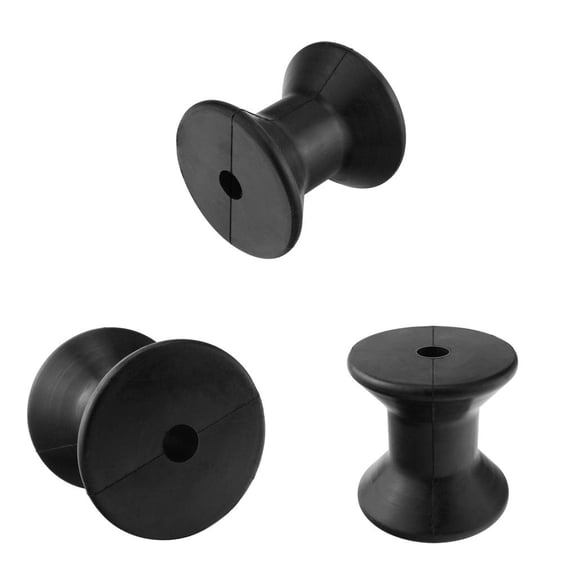 3 Pcs. Universal Rubber Keel Roller Bow Roller For Boat Yacht Marine, Outside 75mm, 14mm, Length 76mm