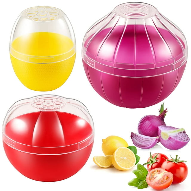 3 Pcs Vegetable and Fruit Storage Containers for Fridge, BPA Free