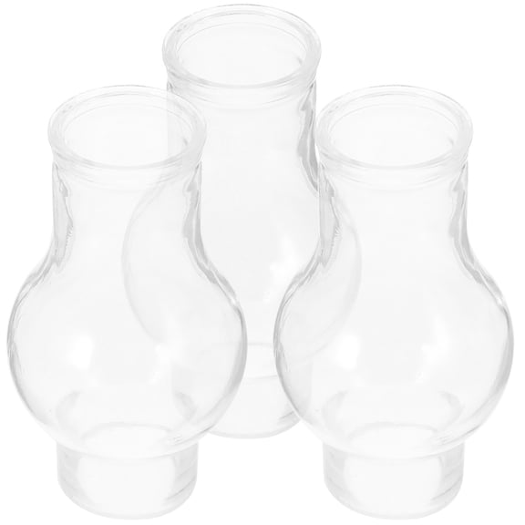 3 Pcs Vintage Decor Outdoor Camping Lights Lampshade Glass Kerosene Frosted Lantern Craft Candle