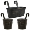 thumbnail image 1 of 3 Pcs Vintage Metal Hanging Flower Pots,Bexikou Rustic Metal Bucket,Garden Vase Bucket with Detachable Hooks & Drainage Hole,Hanging Plant Pot for Railing Fence Balcony Farmhouse, 1 of 8