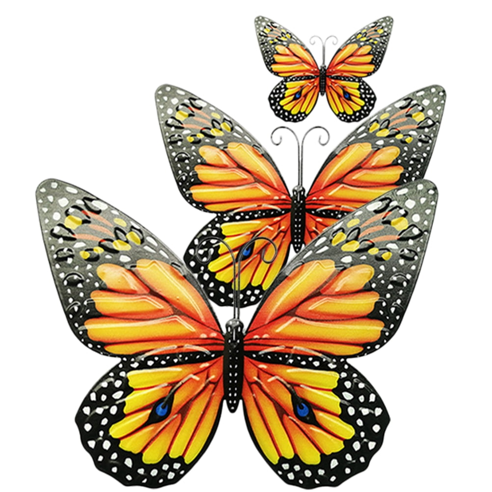 3 Pcs Wall Art Craft Butterflies Wall Decor Butterfly Wall Decors