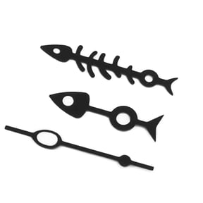 3 Pcs Watch Hands, Fish Bone Watch Hands Pointer Green Luminous for NH35/NH36/4R/7S