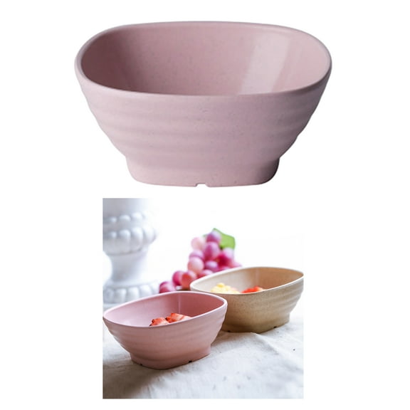 Raindrops Grain Bowl Tableware Set PP Pink 3Pcs