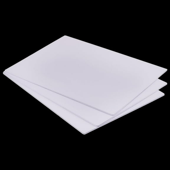 3 Pcs White PVC Sheet 15.75x11.81 inches Poster Foam Board Rigid Foam Sheets DIY
