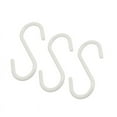 thumbnail image 1 of 3 Pcs White Plastic S Shaped Hanging Hooks Scarf Apparel Hangers, 1 of 2