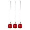 thumbnail image 1 of 3 Pcs Wind Chime, Hanging Bells Temple Bells Retro Outdoor Hanging Metal Chinese Wind Chime, 20x18mm, Red Black, 1 of 6