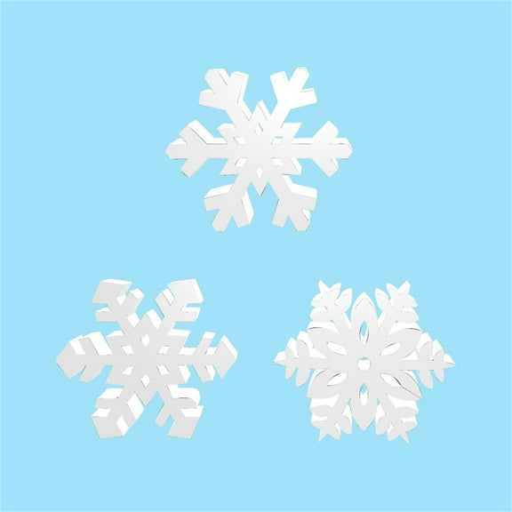 3 Pcs Winter Snowflake Modeling Snowboard Ornaments Home Decorations Party Tabletop Ornaments