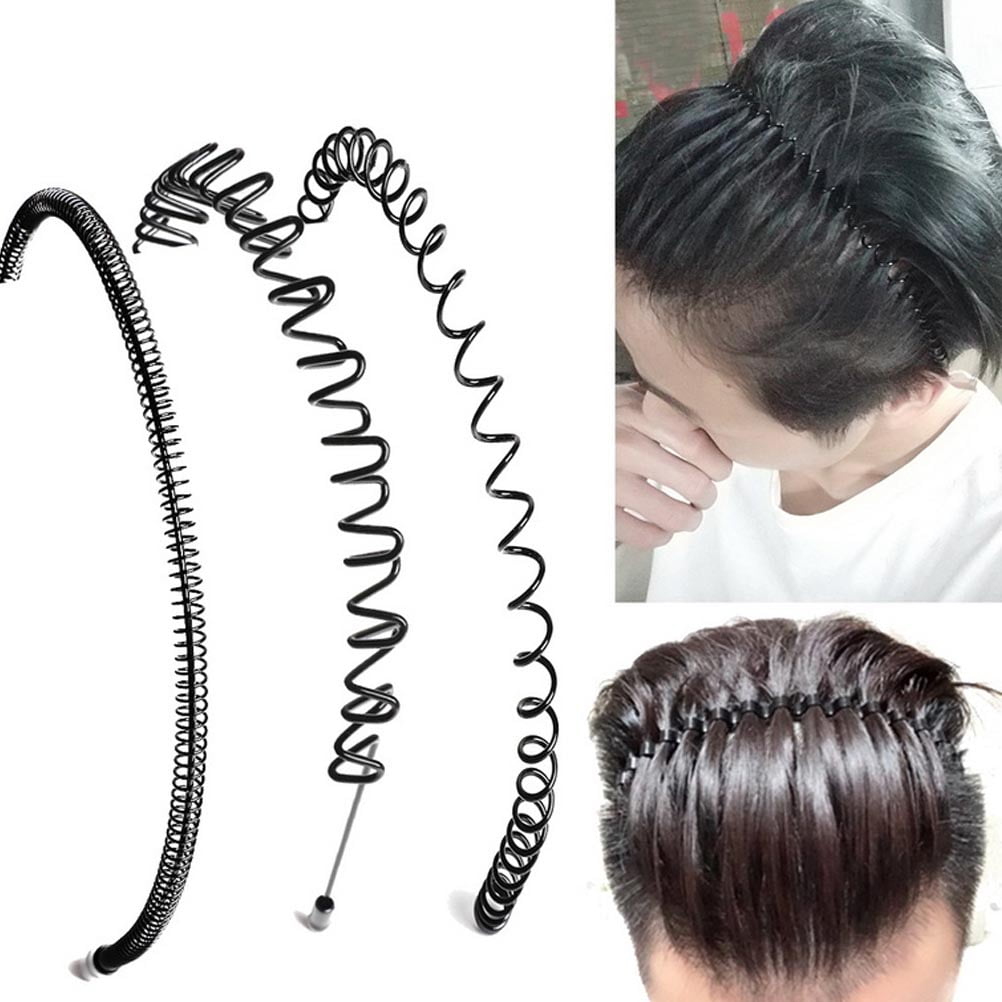 3 Pcs Wire Headband Spring Hair Hoop Wavy Headband Comfortable Hairband Man Men and Women Miss 14.50X12.50X0.60CM Black