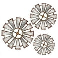 3 Pcs Wood Windmill Wall Decor Farmhouse Hanging Decoration Country