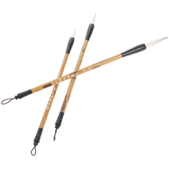 3 Pcs Writing Brush Calligraphy Chinese Multipurpose Major Natural Plum and Bamboo