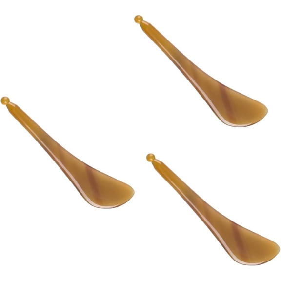 3 Pcs Yak Skull Muscle-poking Stick Body Scraping Tool Massage Accessory Eye Massage Bar Massage Scraping Tool Face Scraping Bar Manual Massage Instrument Facial Massage Board