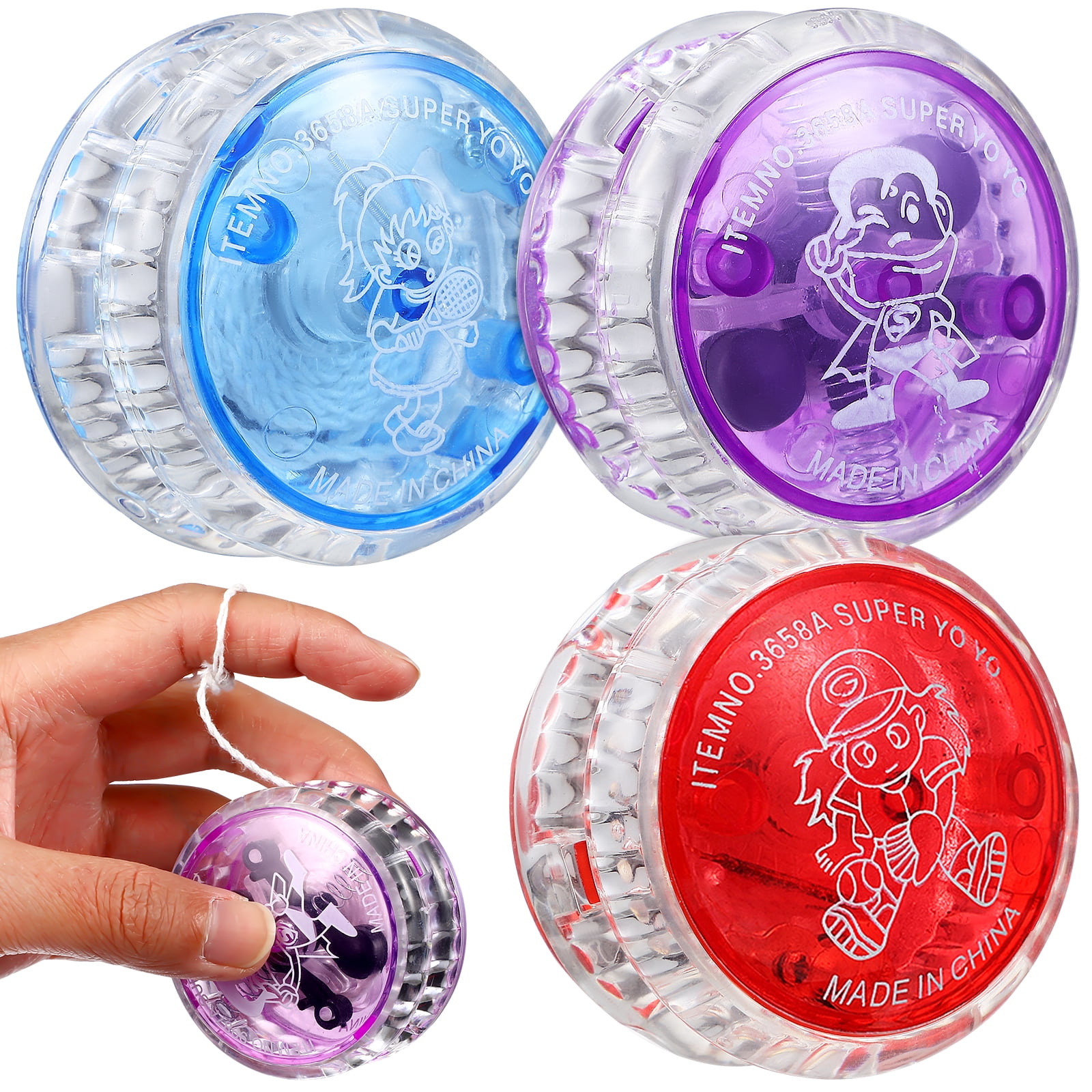 3 Pcs Yoyo Kids Light up Children’s Toys Childrens Shine Classic