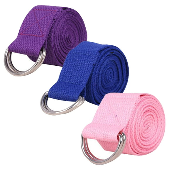 3 Pcs Yoga Strap with D Ring 6ft Polyester Yoga Stretching Belt for Physical Training