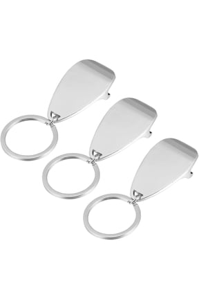 3 Pcs Zinc Alloy Keychain Bottle Opener Mini Keyring for Camping Outdoors