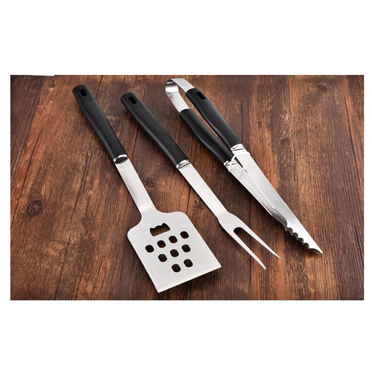 YOSADIER barbecue grill tools Barbecue Tool Set Black 3Pcs - Walmart.com