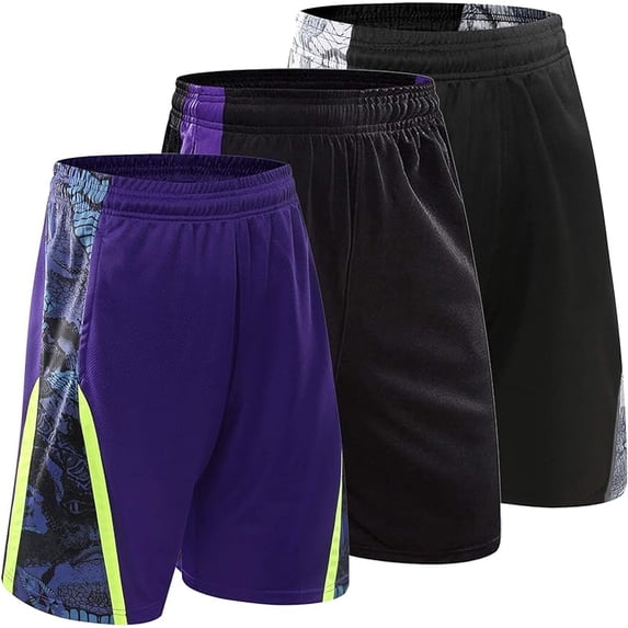 3 Pcs/set Men's Running Shorts Quick-Drying Running Shorts Basketball Pants Sports Pants