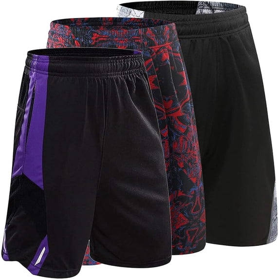 3 Pcs/set Men's Running Shorts Quick-Drying Running Shorts Basketball Pants Sports Pants