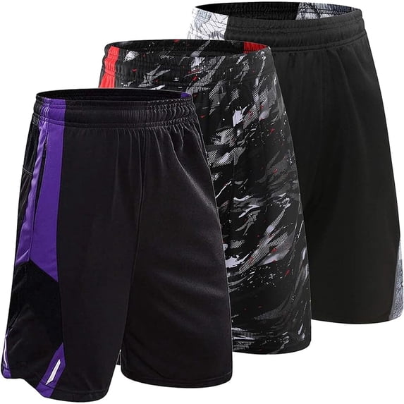 3 Pcs/set Men's Running Shorts Quick-Drying Running Shorts Basketball Pants Sports Pants