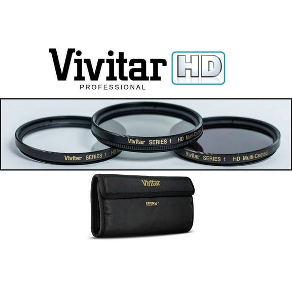 3-Pcs vivitar UV Polarizer and FLD Filter Kit For Canon EOS M6 M50 (49mm)