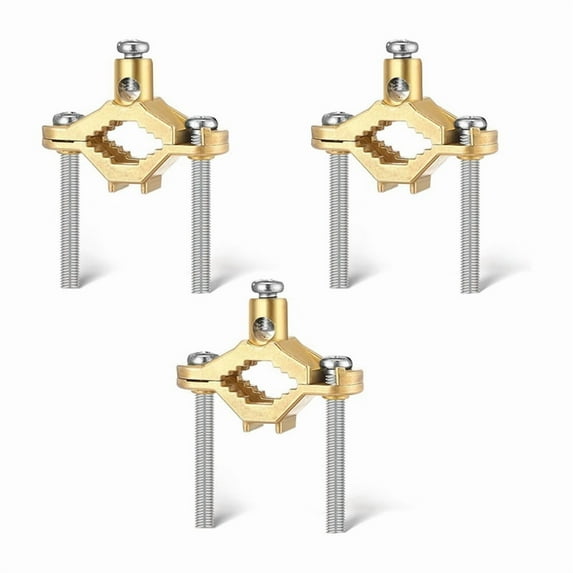 3 Pcs x Ground Clamp-Gold & Silver