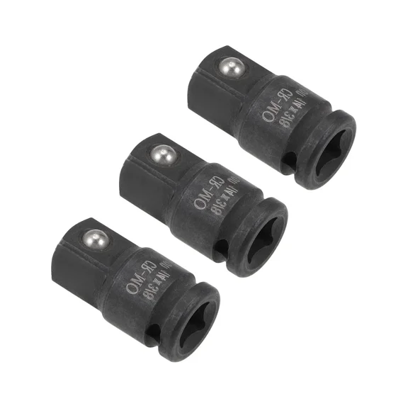 3 Pcs1/4 Inch Drive (F)*3/8 Inch (M) Impact Socket Adapter For Ratchet Wrenches