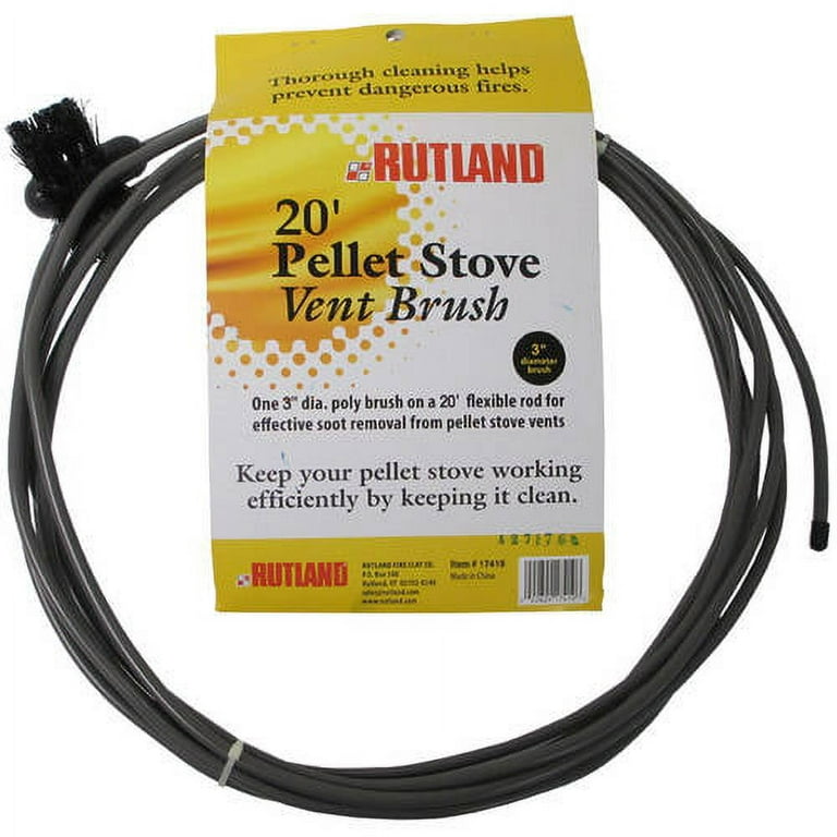 3'' Pellet Stove/Dryer Vent Brush - 20' Handle