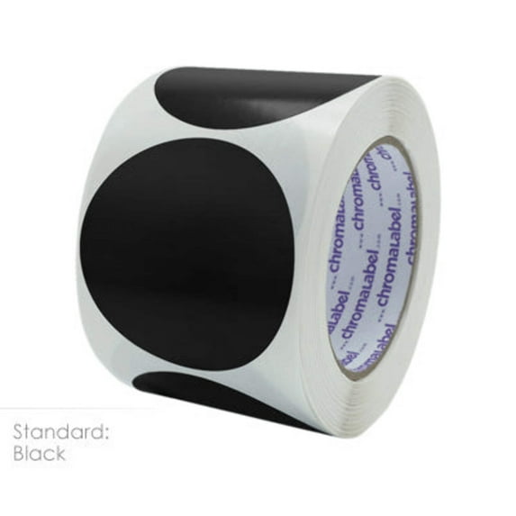 3" Permanent Color-Code Round Circle Inventory Labels: 500/Roll
