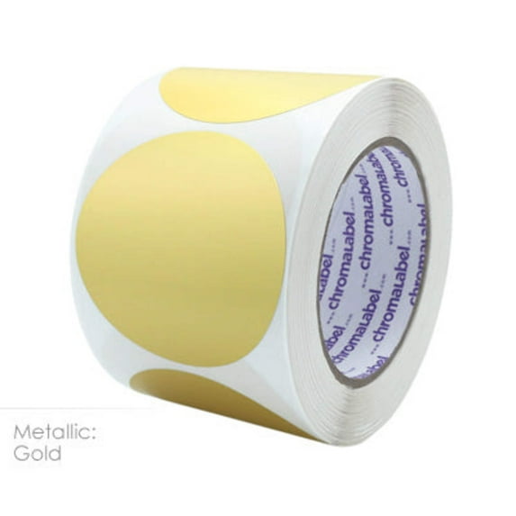 3" Permanent Color-Code Round Circle Inventory Labels: 500/Roll