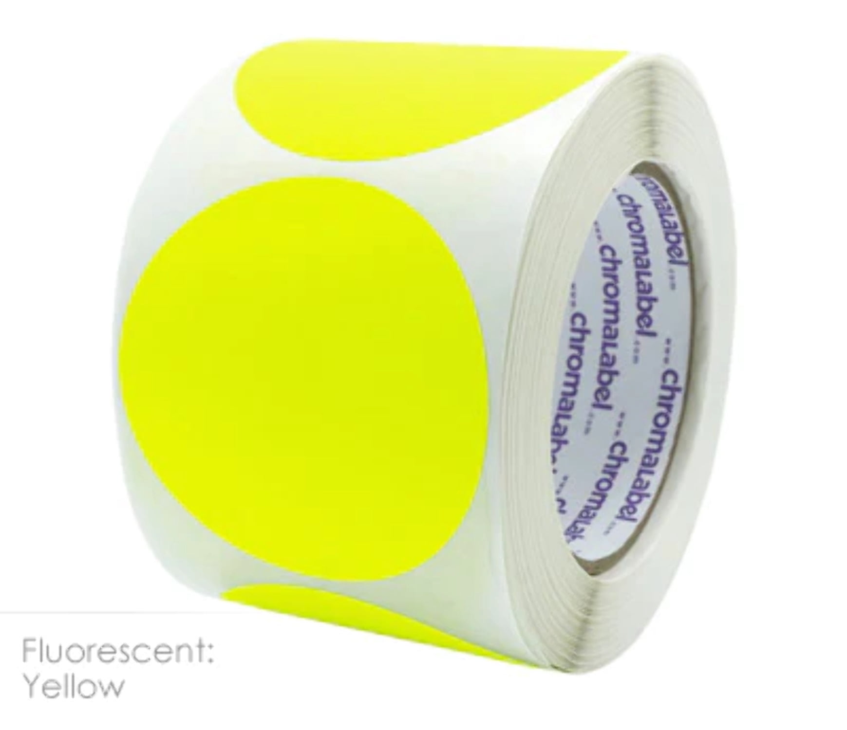 3 Permanent Color-Code Round Circle Inventory Labels: 500/Roll ...