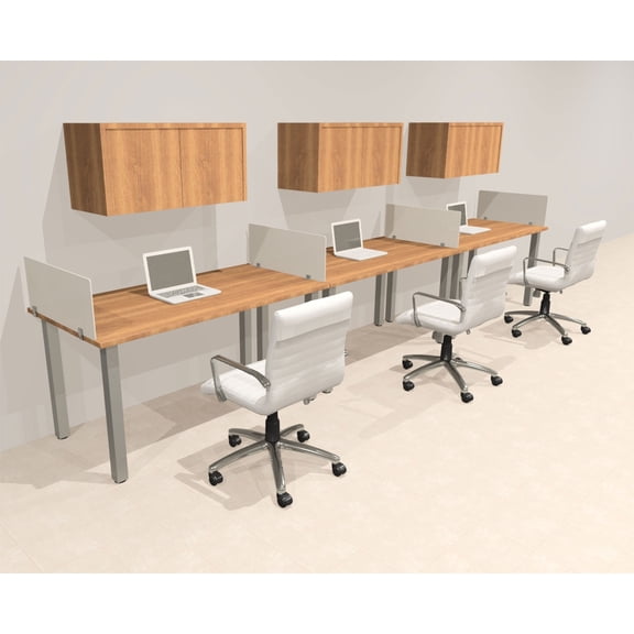 3 Person Modern Metal Leg Office Workstation Desk Set, #OT-SUL-SPM56