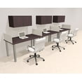 thumbnail image 1 of 3 Person Modern Metal Leg Office Workstation Desk Set, #OT-SUL-SPM58, 1 of 2