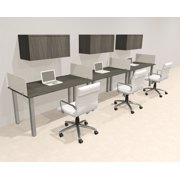 3 Person Modern Metal Leg Office Workstation Desk Set, #OT-SUL-SPM60
