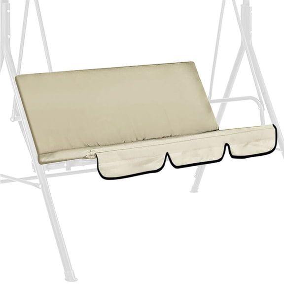 3 Person Outdoor Patio Swing Glider Chair Replacement, Weatherproof Cushioned Porch Swing Bench for Garden Backyard Lawn, Multiple Cushion Colors Available